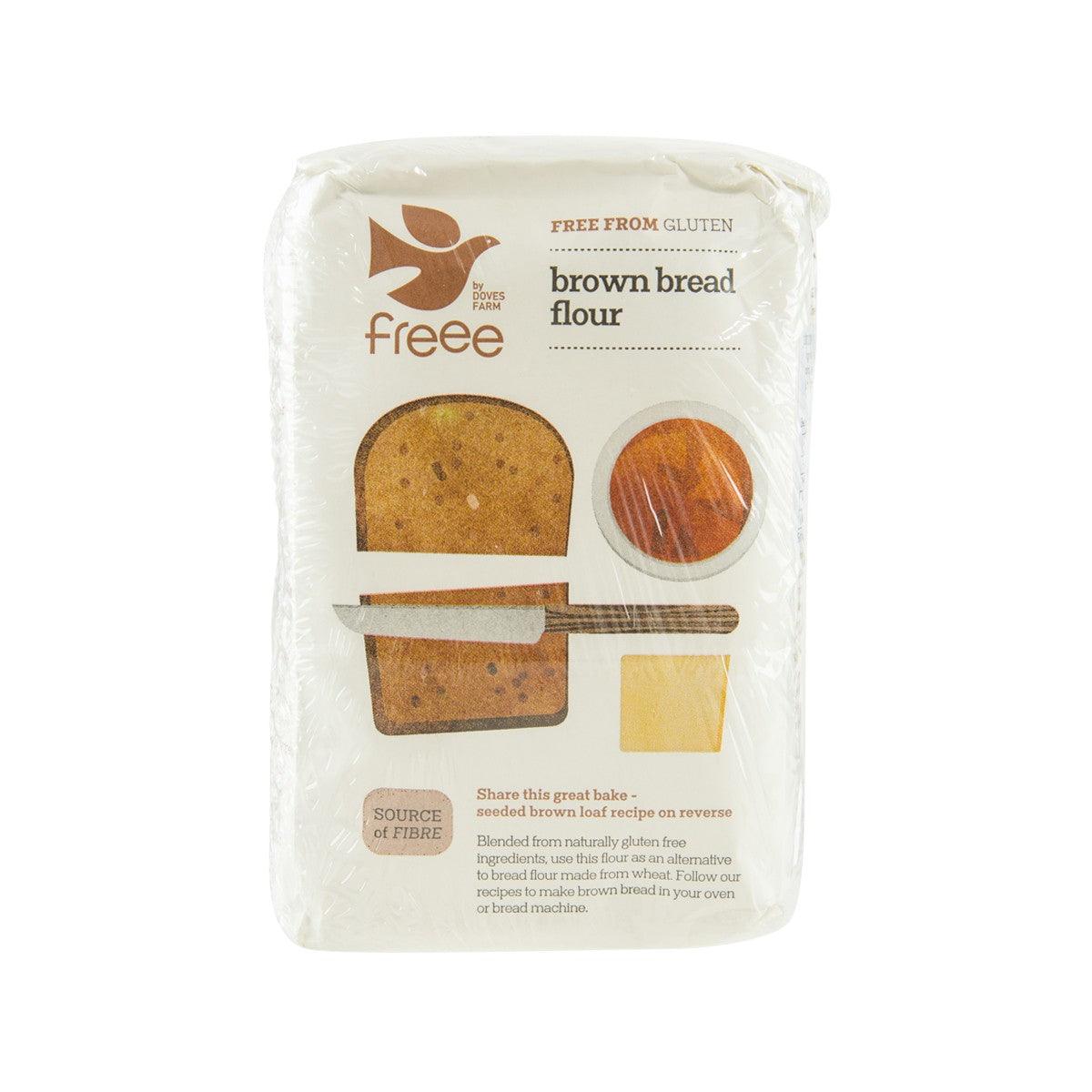 DOVES FARM gluten-free brown bread flour blend bag, 1 kg