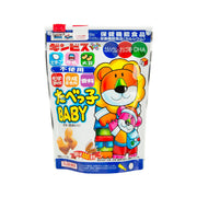 GINBIS Tabekko baby biscuit pouch, cartoon bear, DHA wheat biscuits