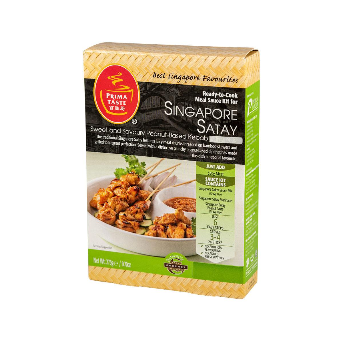 PRIMA TASTE Singapore Satay meal sauce kit box, peanut-based flavor