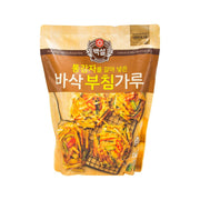 CHEIL JEDANG crispy Korean pancake mix pouch, 1kg, front with pancake photo