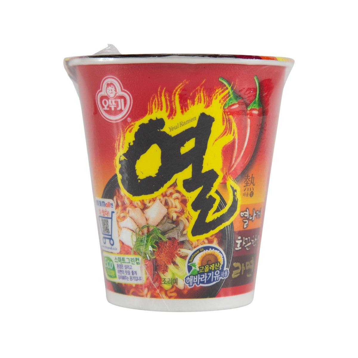 OTTOGI hot cup ramen, 62g, red paper cup with spicy noodle graphic
