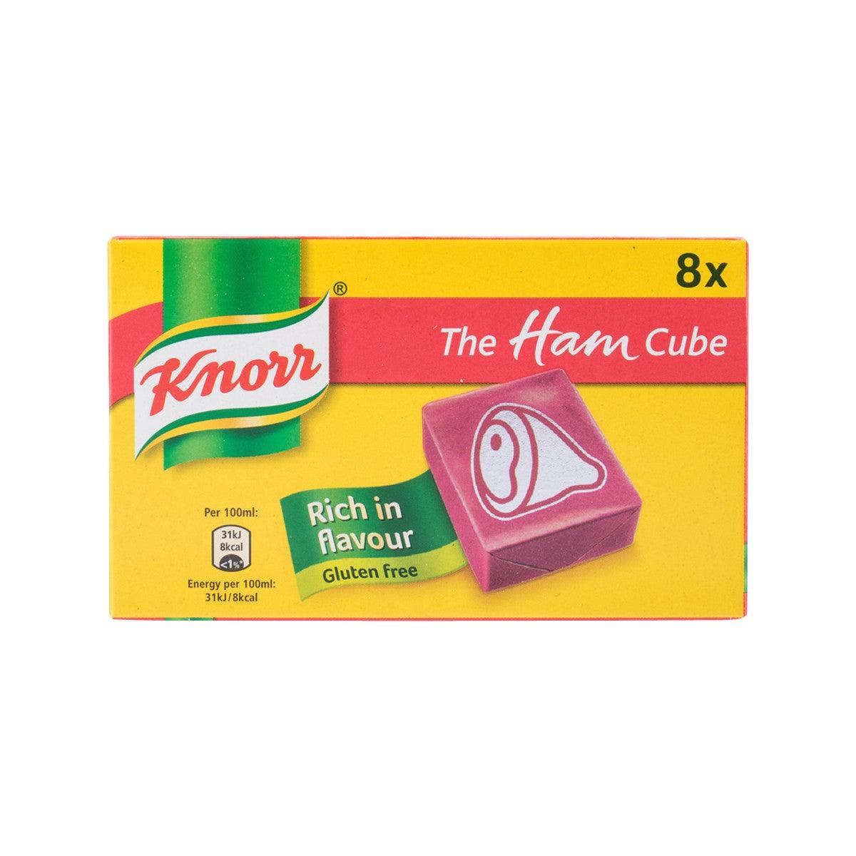 Knorr ham stock cube box with 8 cubes, gluten free