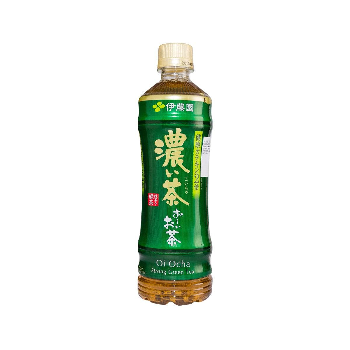 ITOEN Oi Ocha Rich Taste green tea drink bottle, front label, 600 mL