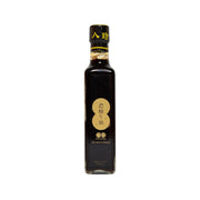 Soy sauce bottle with dark glass and yellow-black label, PAT CHUN, 300 mL