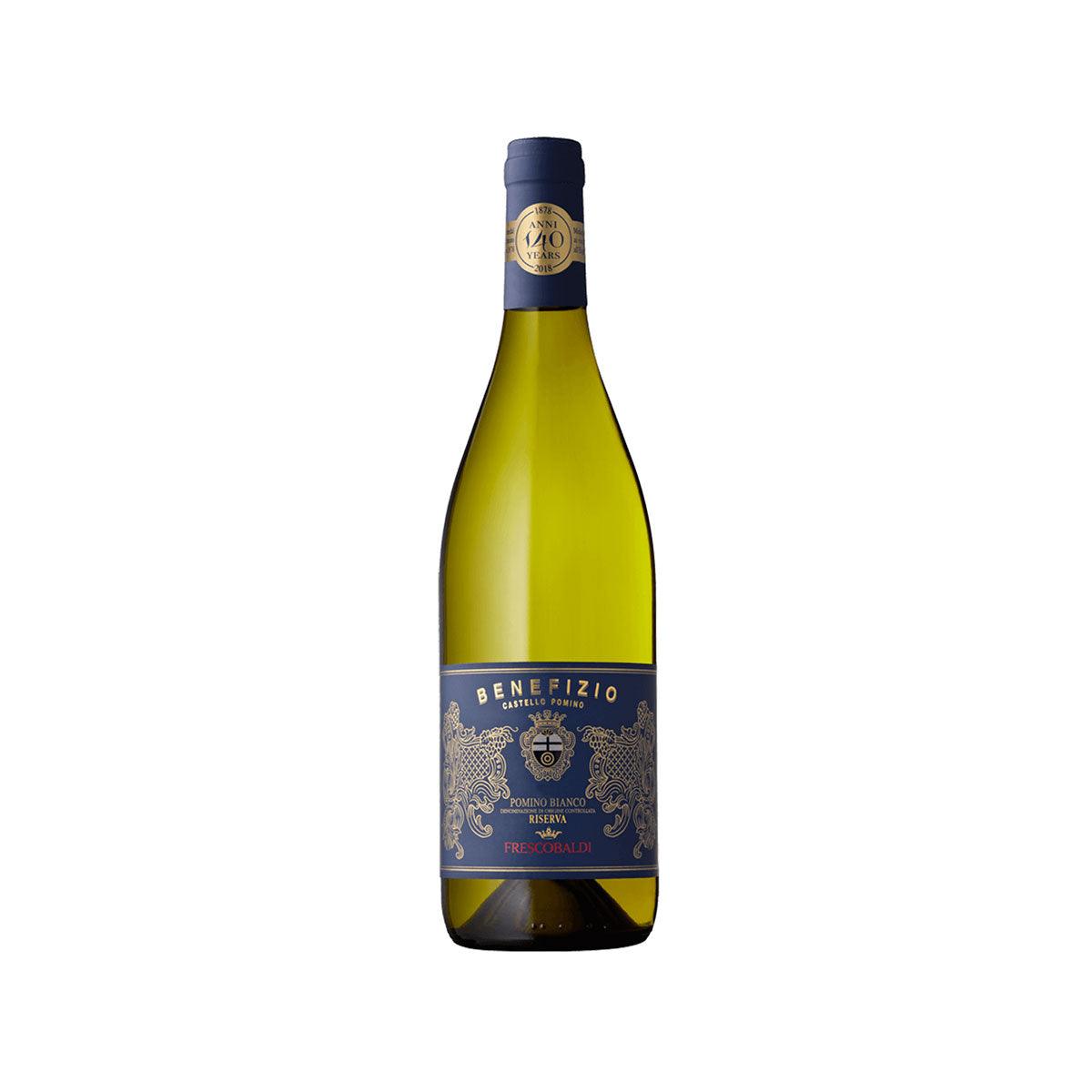 FRESCOBALDI white wine bottle (750 mL) with blue label and dark cap