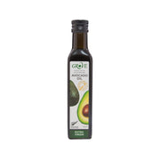 GROVE extra virgin avocado oil bottle, 250 mL, dark glass with screw cap