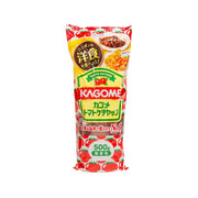 KAGOME tomato ketchup pouch, 500g, red front with green label