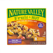 Chewy trail mix granola bars box, fruit and nut flavor