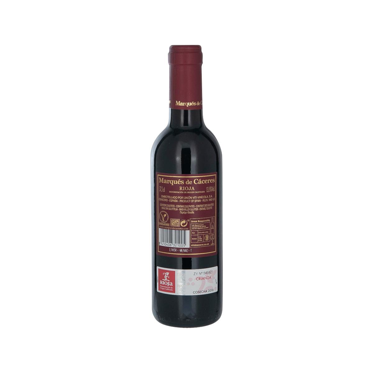 Marques de Caceres Crianza red wine bottle, 375 mL
