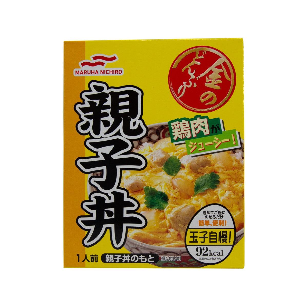 Egg and chicken donburi rice topping, yellow boxed condiment by MARUHA NICHIRO