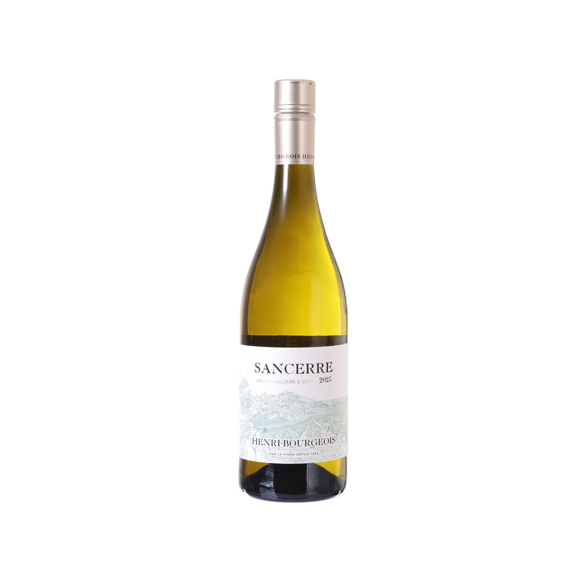 HENRI BOURGEOIS Sancerre Sauvignon Blanc bottle, gold foil and front label