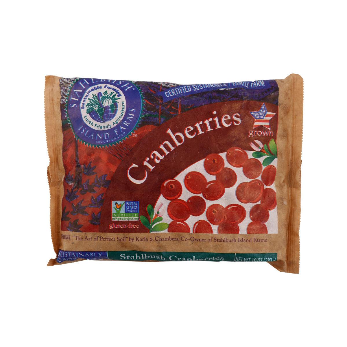 STAHLBUSH ISLAND FARMS bag of red cranberries, 283 g