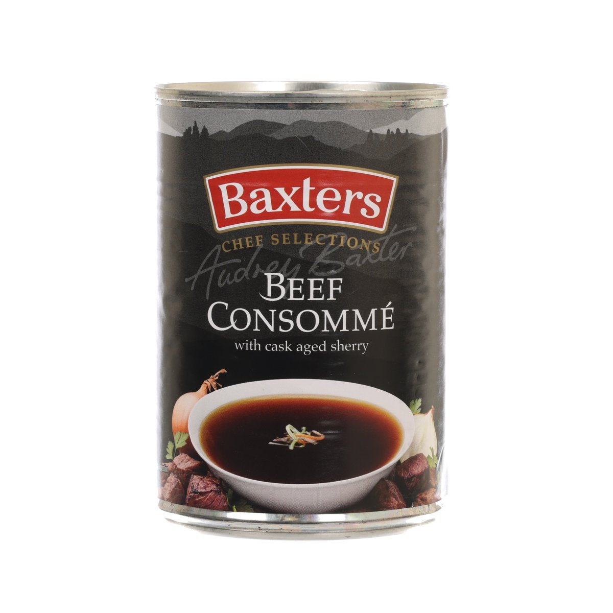 BAXTERS Beef consomme soup can with cask aged sherry, 400 g