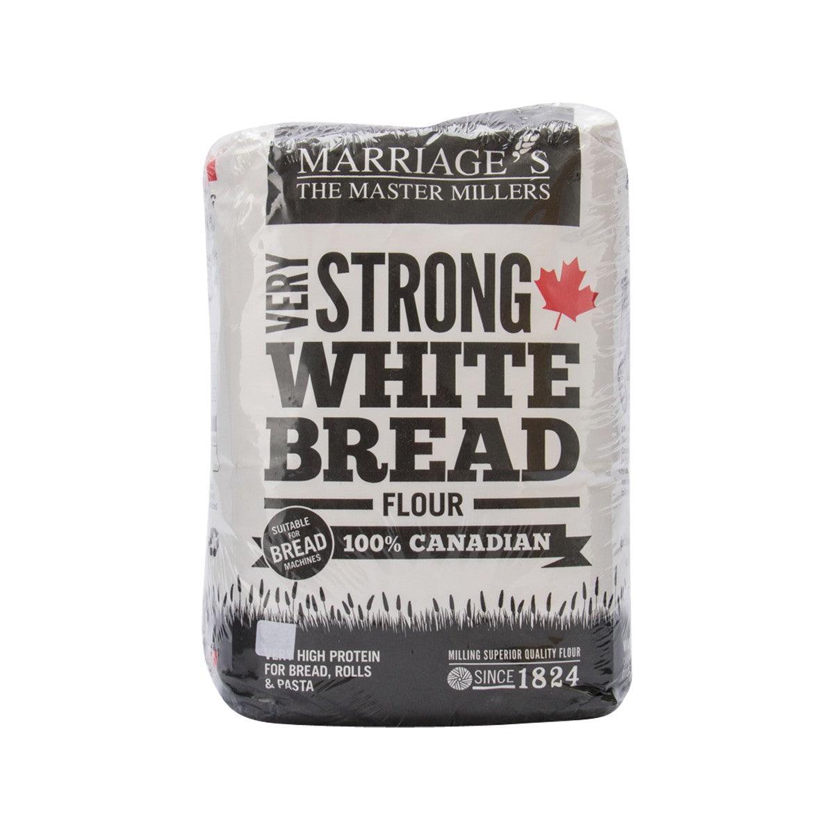 MARRIAGE's strong white bread flour bag, Canadian flour, front label