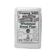 Wholemeal bread flour 1.5 kg bag, WESSEX MILL front label
