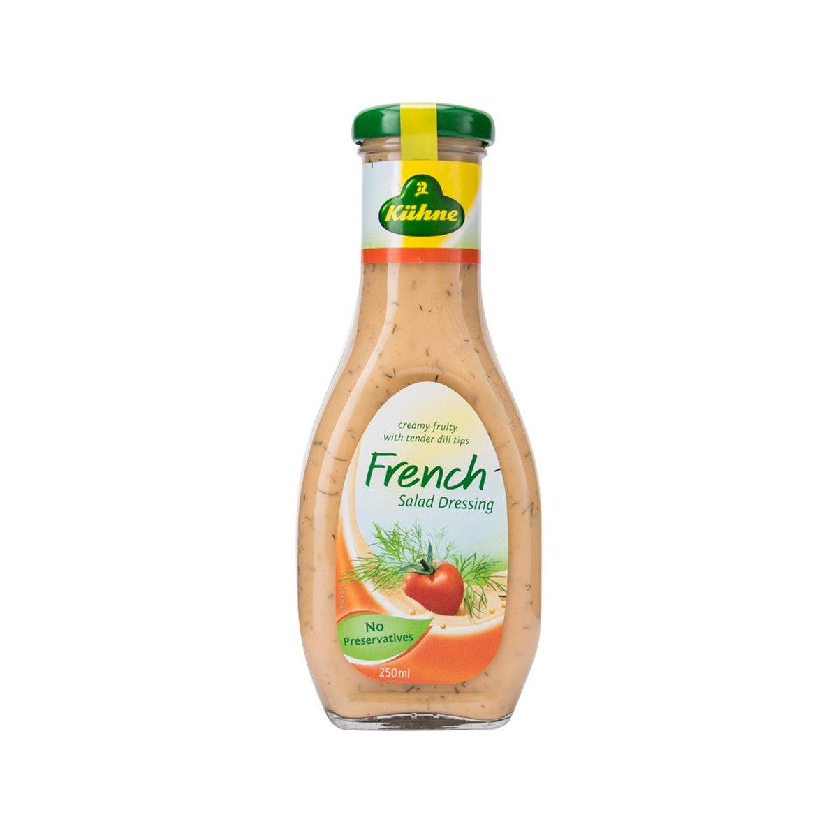 KUHNE French salad dressing bottle with tomatoes, 250 mL