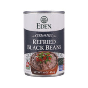 EDEN organic refried black beans can, 454 g