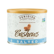 FERIDIES salted cashews tin with cashew and brand label, 255g