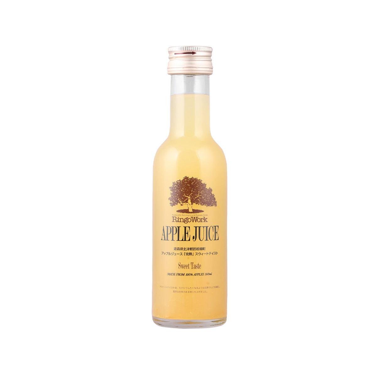 RINGOWORK apple juice bottle, 180 mL, sweet taste label on glass