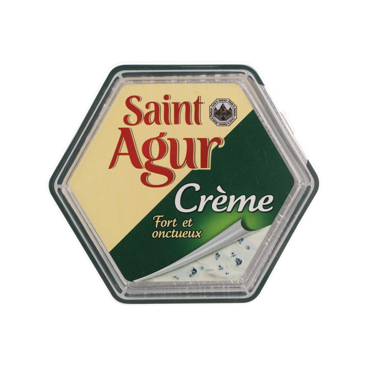 SAINT AGUR processed blue cream cheese in hexagonal plastic tub, 150g