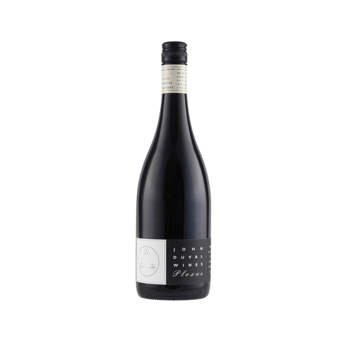 JOHN DUVAL Plexus wine bottle, dark glass with neck foil and front label