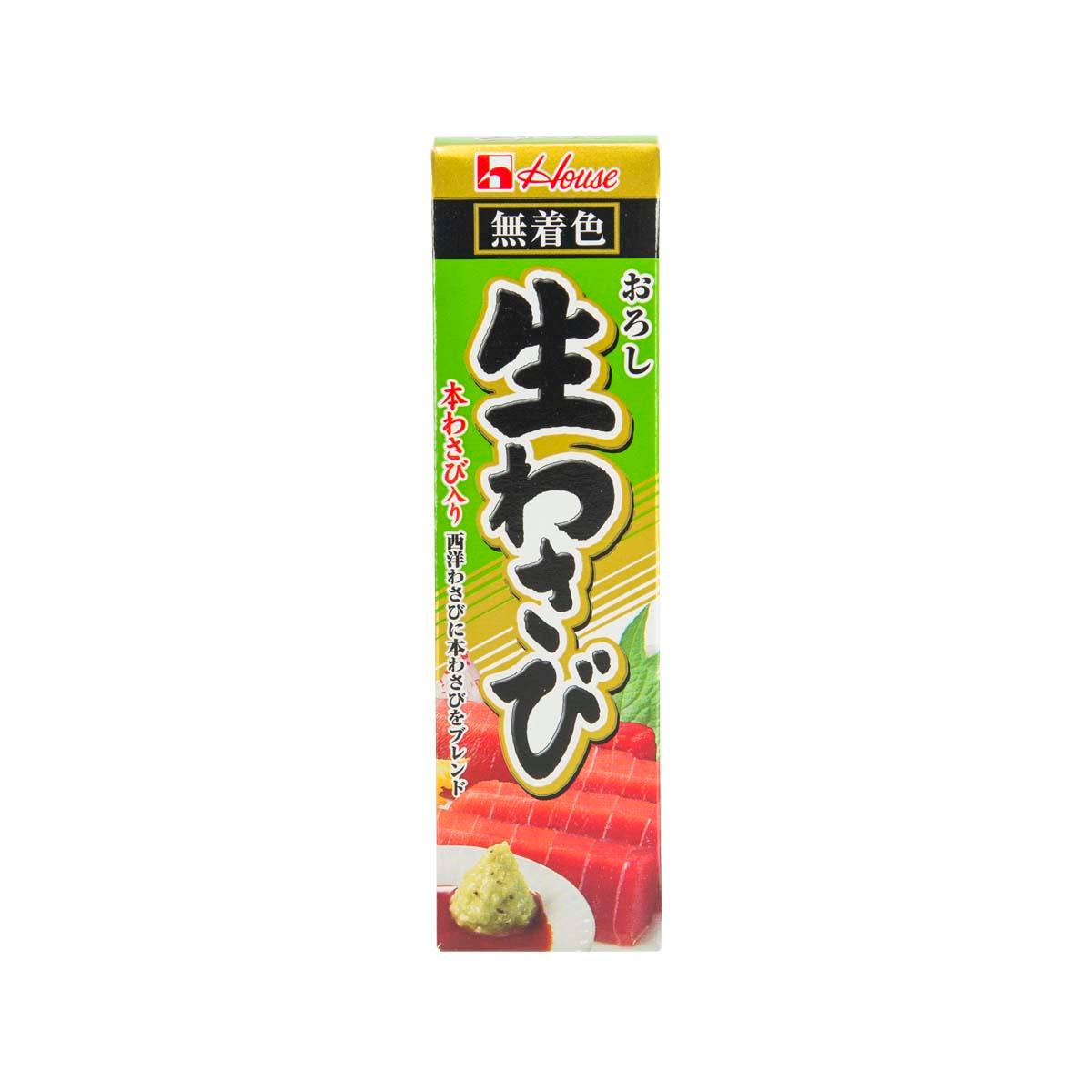 HOUSE Fresh wasabi paste box with green label and 43 g size, front view