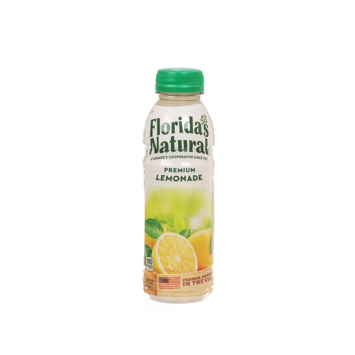 Florida's Natural premium lemonade bottle, 414 mL, green cap