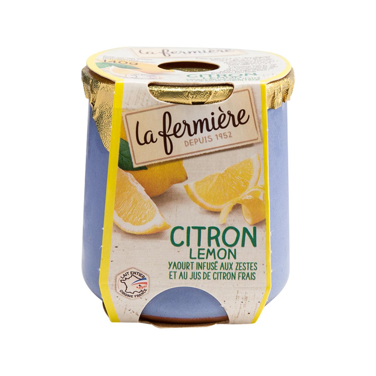 LA FERMIERE lemon yogurt cup with foil seal, 140g
