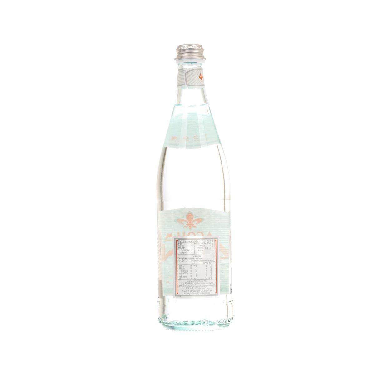 ACQUA PANNA natural mineral water bottle, 750 mL, back label