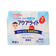 WAKODO Aqualyte apple ion drink 3-pack, light blue/white cartons (125 mL x3)