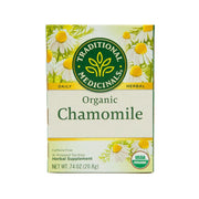 Traditional Medicinals organic chamomile tea bags box, daily herbal herbal tea