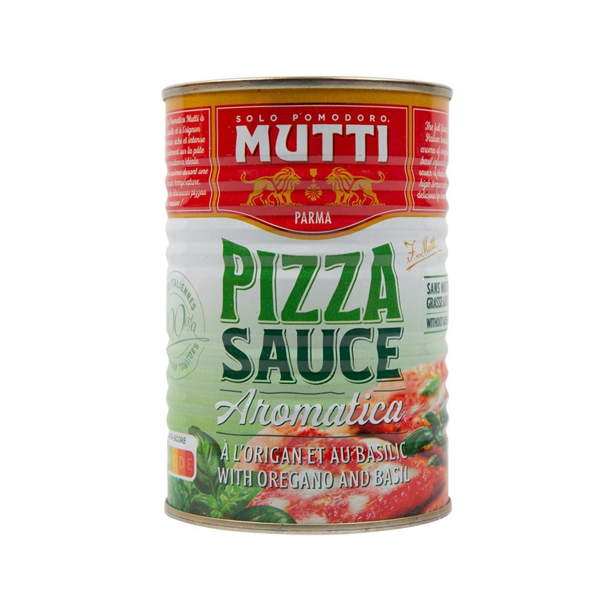 MUTTI pizza sauce can with oregano and basil label, 400g