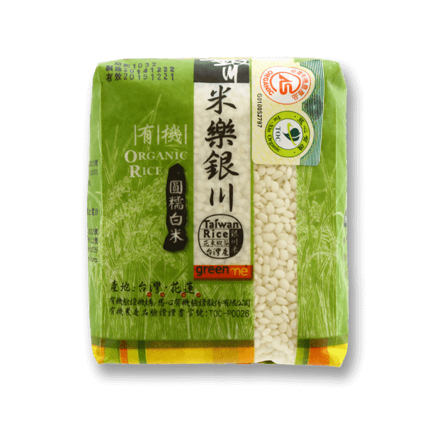 YIN CHUAN organic white glutinous rice bag, green package