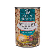 EDEN Organic Butter Beans can, 425g, no salt added