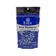 EDEN organic dried blueberries pouch, blue package, 113g net wt