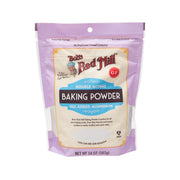 Double-acting baking powder pouch, aluminum-free, 397 g, purple and white package front
