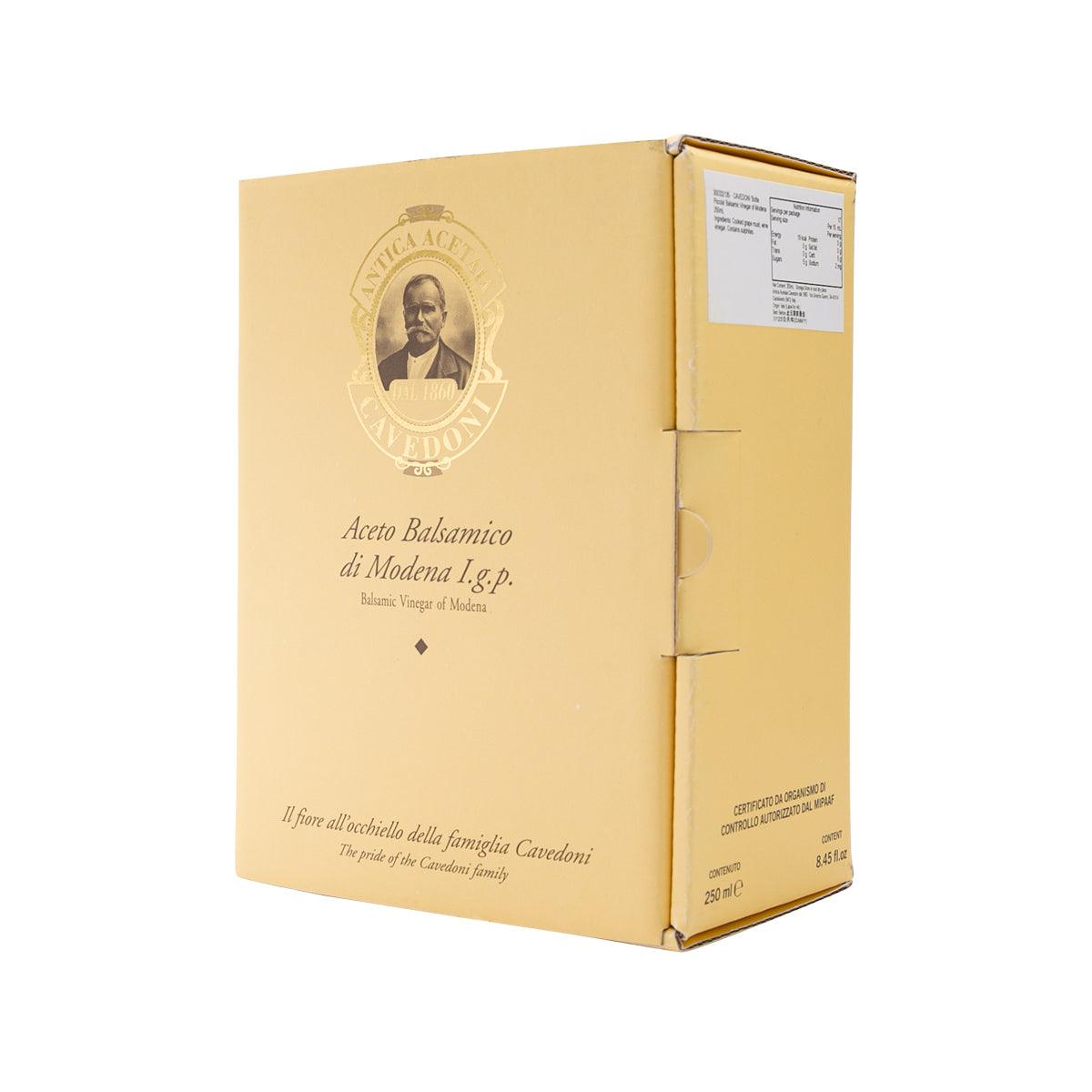 Balsamic vinegar gift box with printed crest and IGP balsamic text