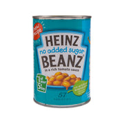 HEINZ No Added Sugar BEANZ canned beans in rich tomato sauce, 415g can