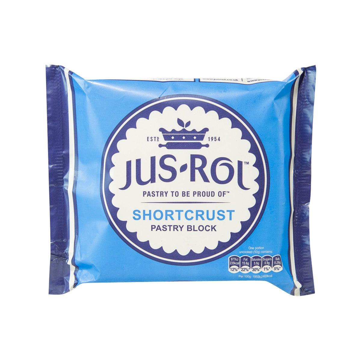 JUS ROL shortcrust pastry block in blue foil package