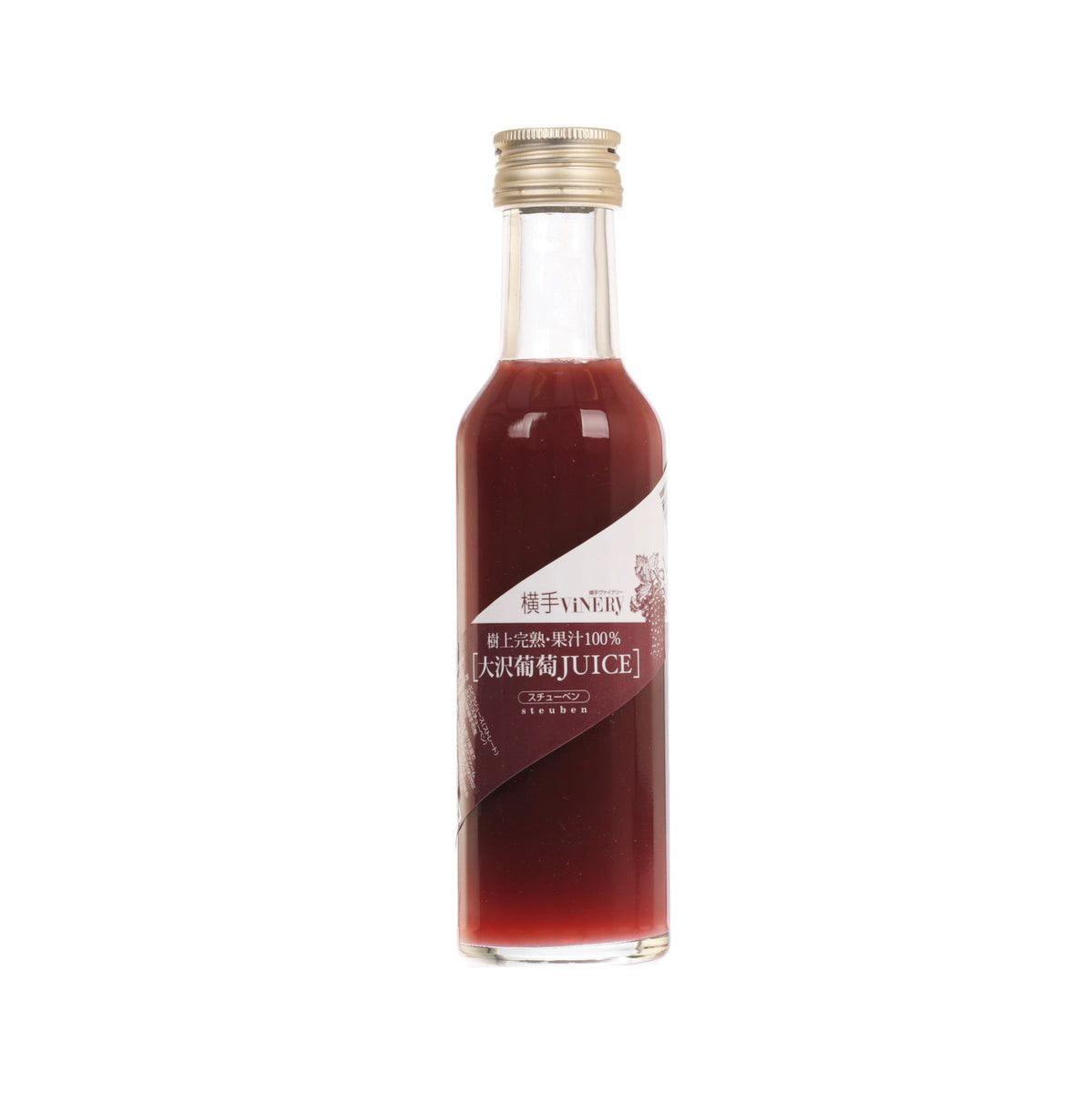 YOKOTE VINERY premium grape juice bottle, 180 mL, amber glass with cap