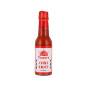YUAN'S chili sauce bottle, red with red cap, 125 mL