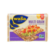 WASA Multi Grain crispbread pack with colorful veggie topping graphic