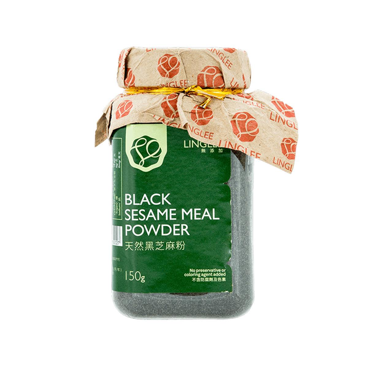 LING LEE black sesame meal powder jar, 150g, green and white label