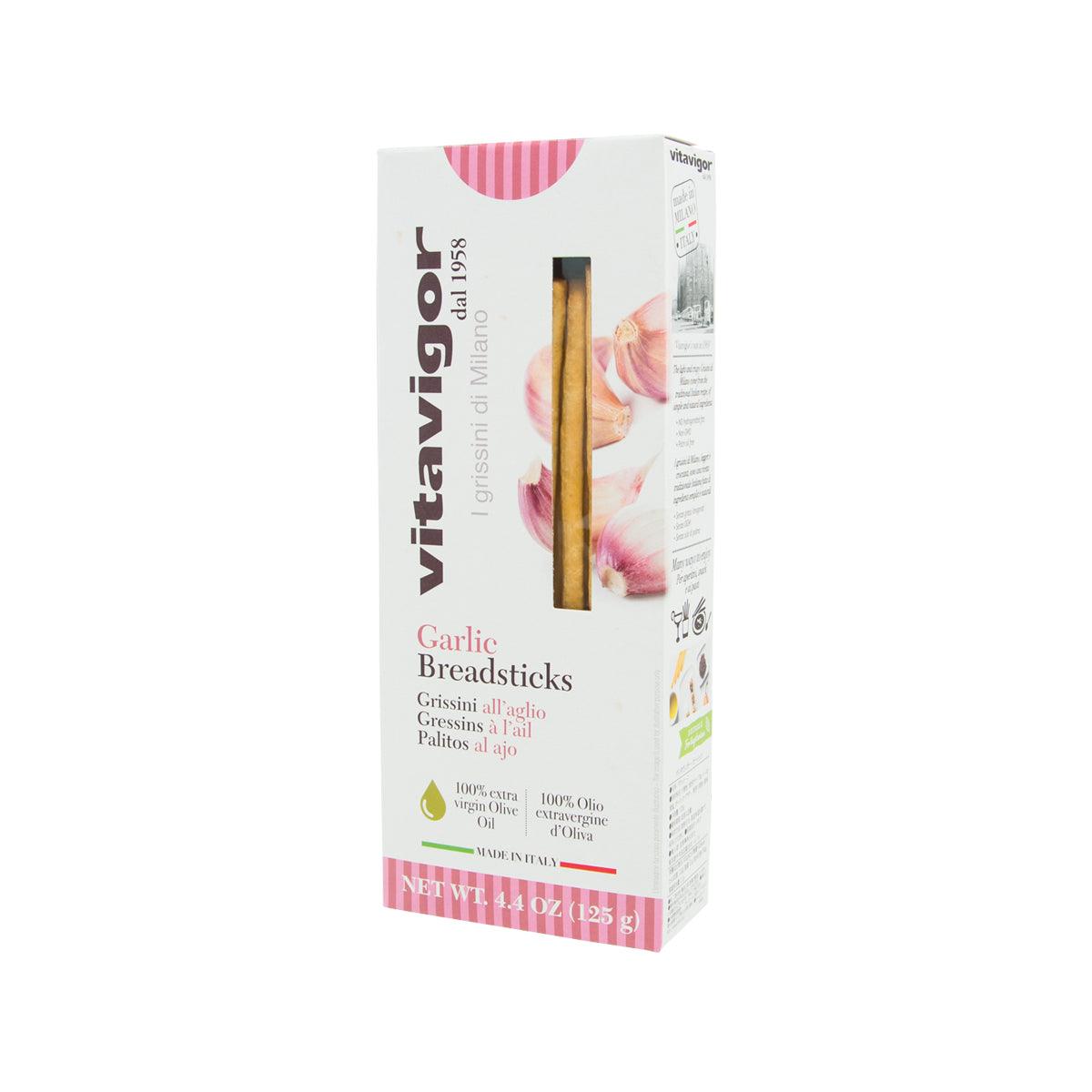 Garlic breadsticks box side panel, 125 g