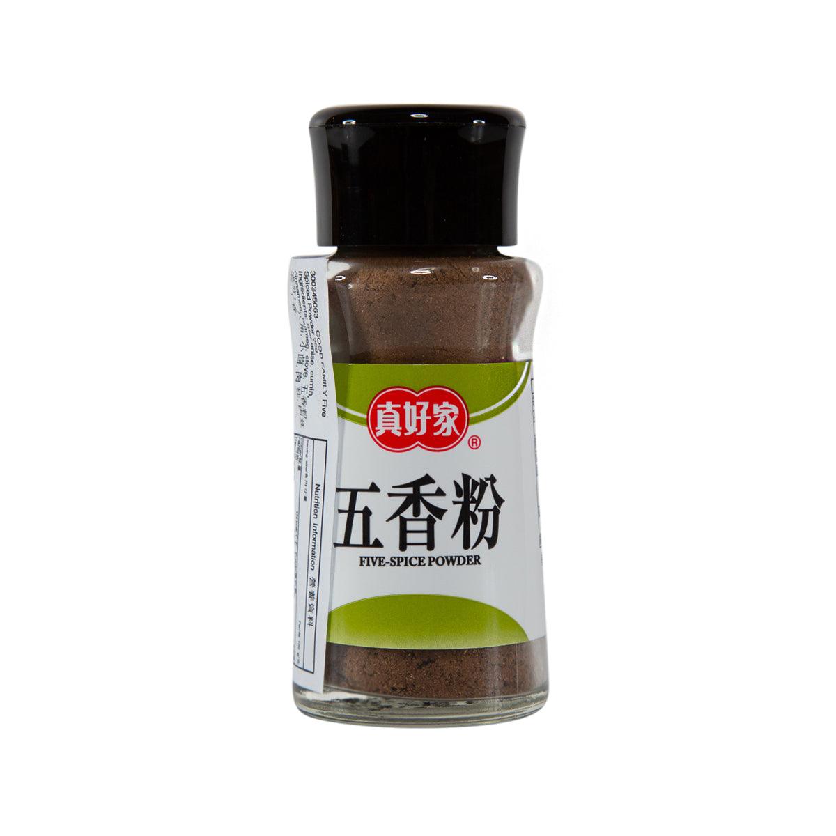 GOOD FAMILY five-spice powder (25g) jar, black lid, brown powder