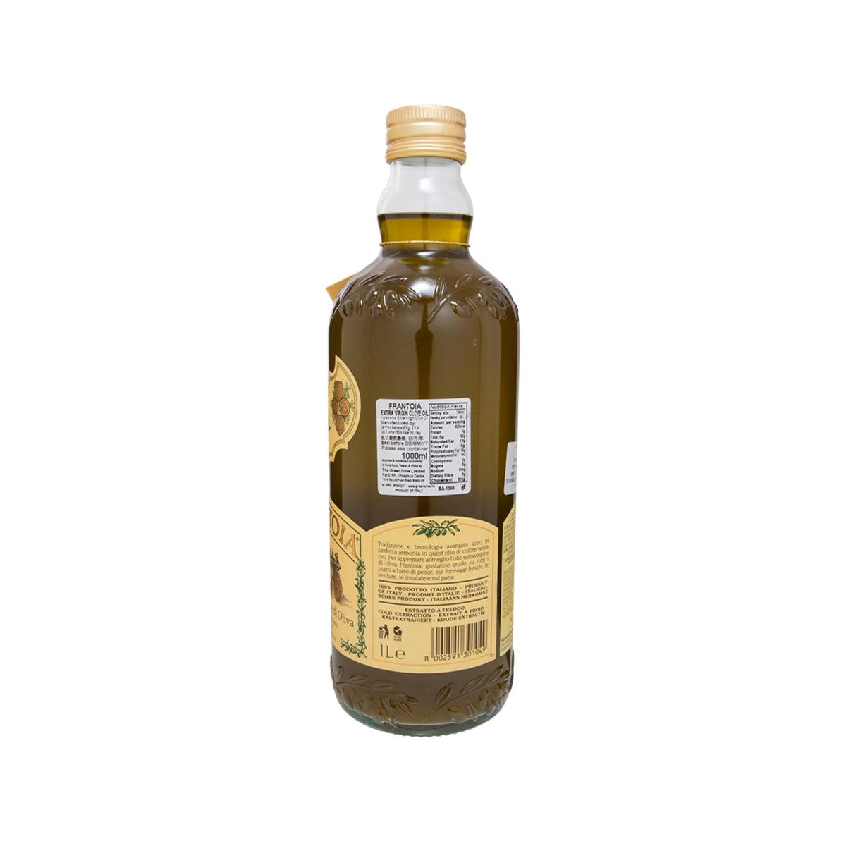 M.BARBERA&FIGLI Frantoia extra virgin olive oil 1L bottle, back label and barcode