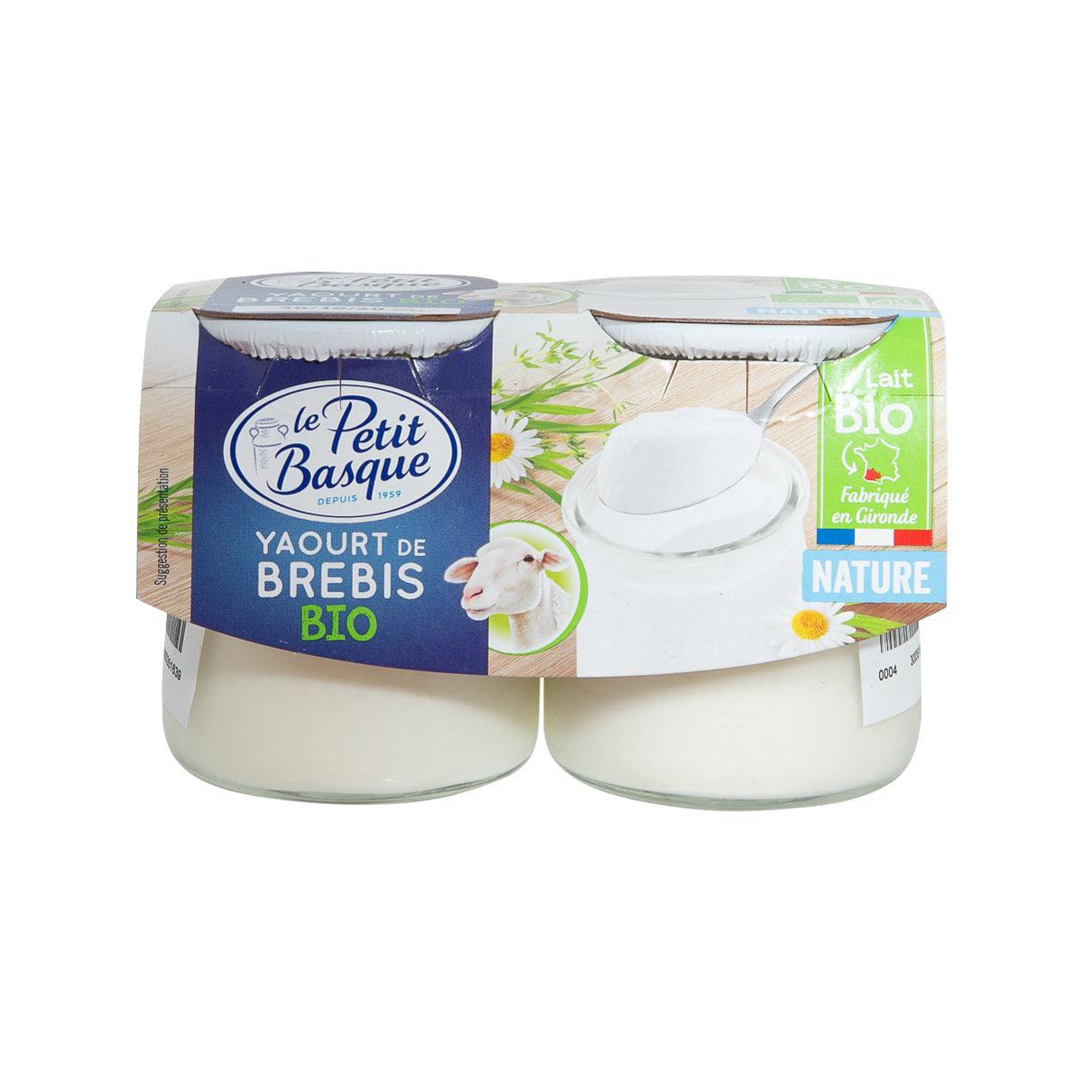 LE PETIT BASQUE plain bio sheep milk yogurt, two cups in pack