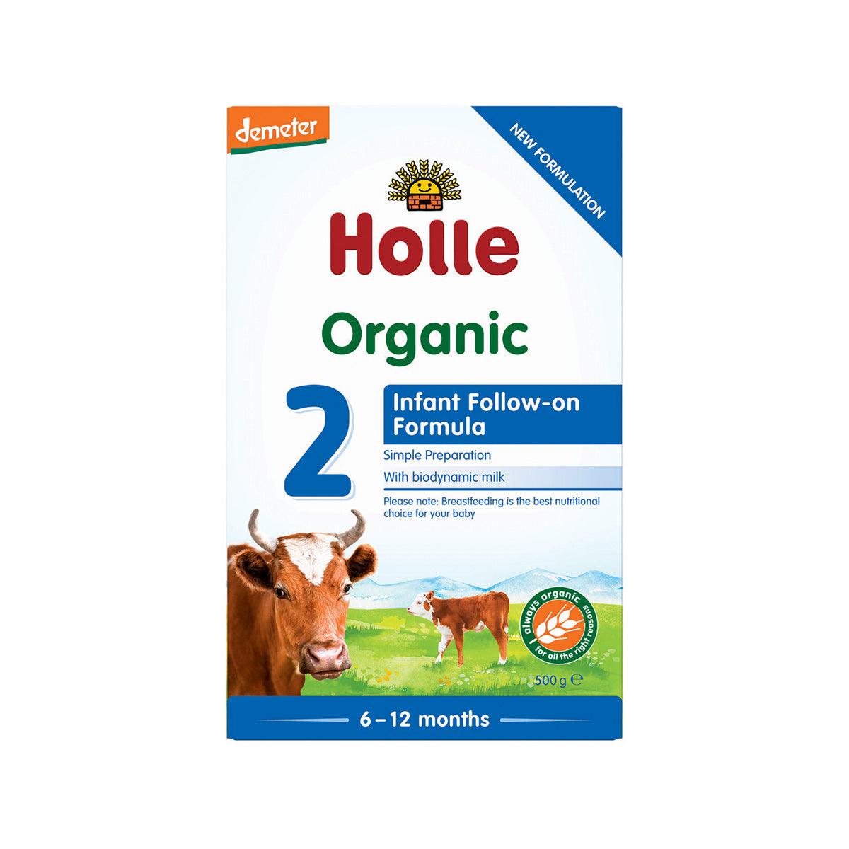Holle Organic Infant Follow-on Formula 2 powder milk box, 500g