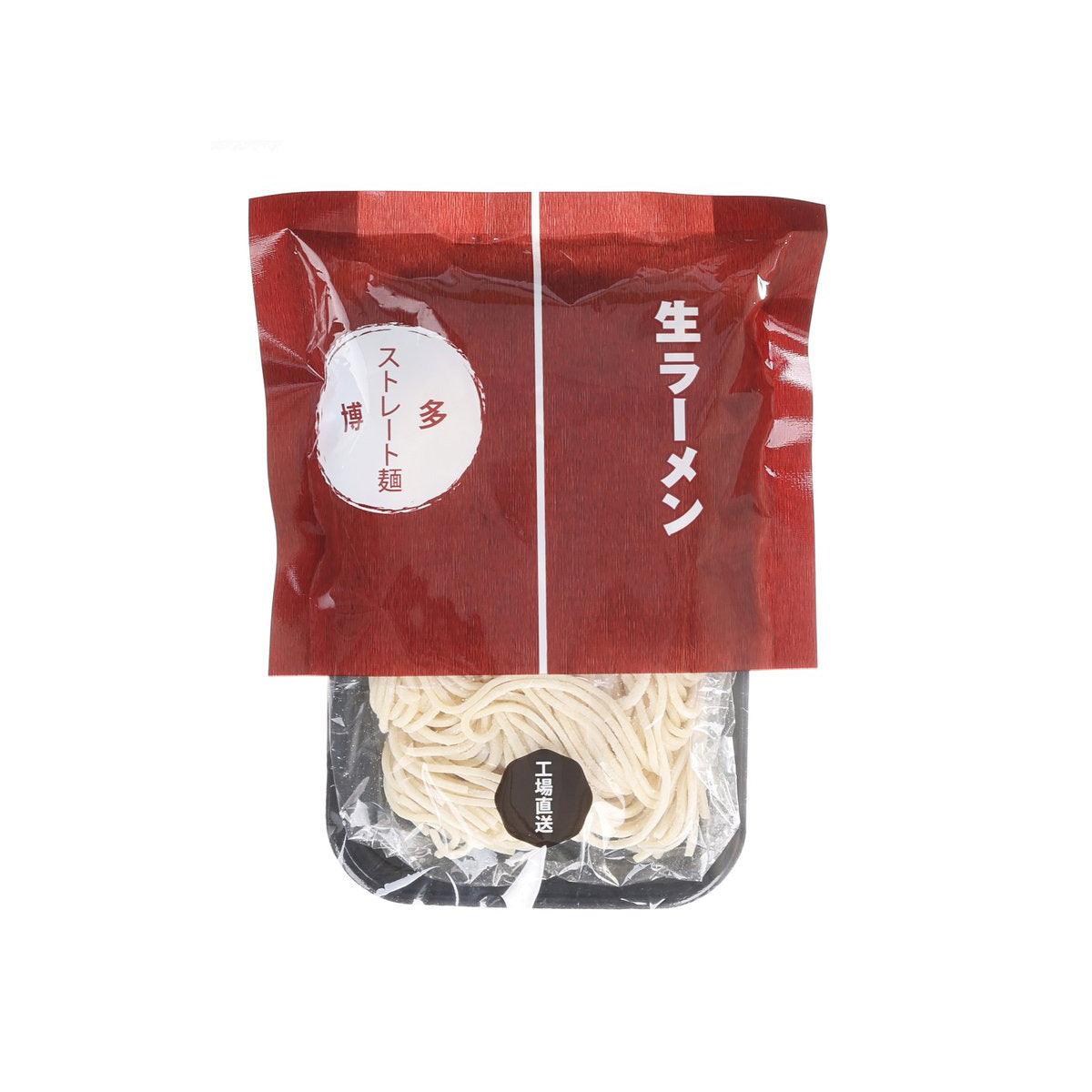 Fresh noodle package with white noodles visible, red pouch