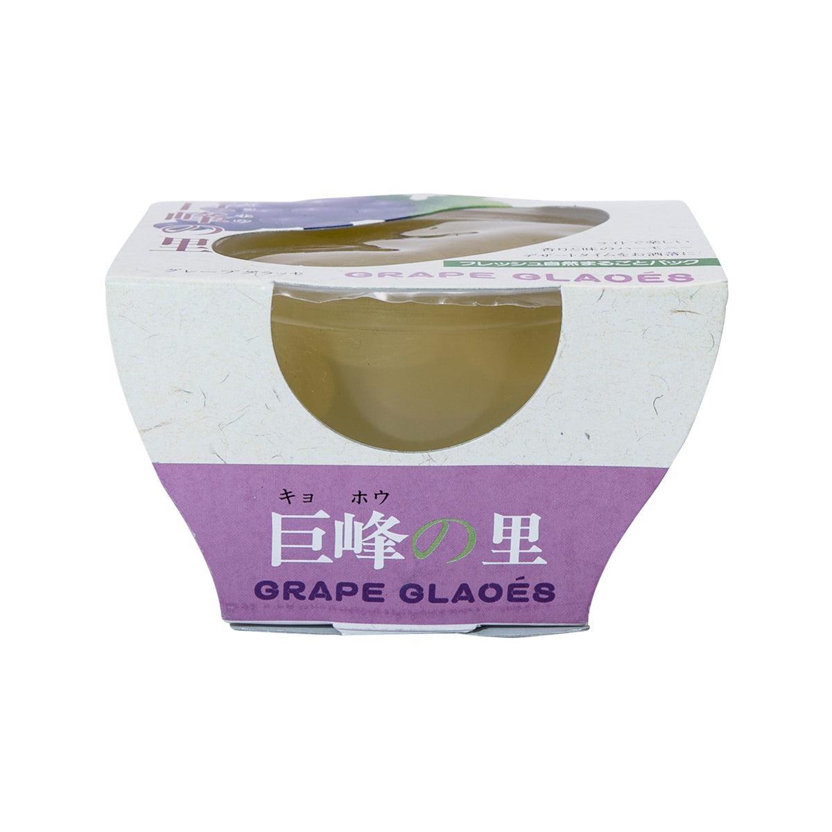 Grape glaoes jelly cup with purple-and-white packaging, 250 g